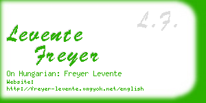 levente freyer business card